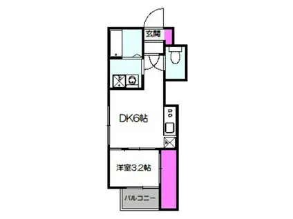 GRANSTELLA 帝塚山(1DK/1階)の間取り写真