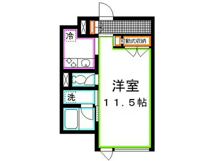 HO三鷹(1K/1階)の間取り写真