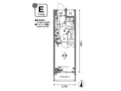 スカイコート文京白山第3(1K/1階)の間取り写真