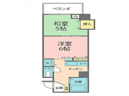 アビタシオーネ(1LDK/7階)の間取り写真