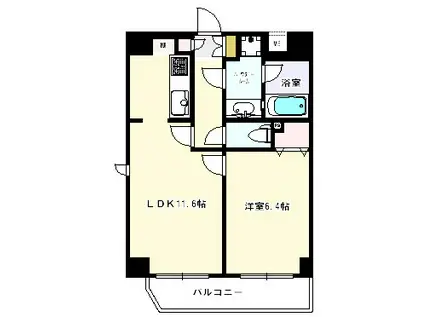 ベルドゥムール与野駅前(1LDK/9階)の間取り写真