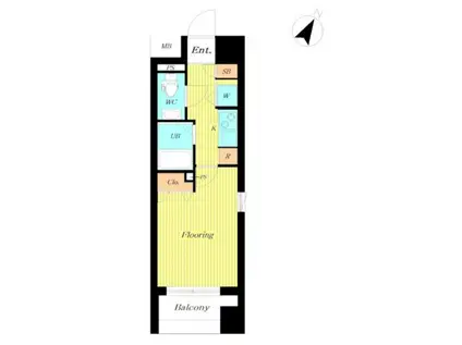 エクセリア日本橋箱崎(1K/6階)の間取り写真