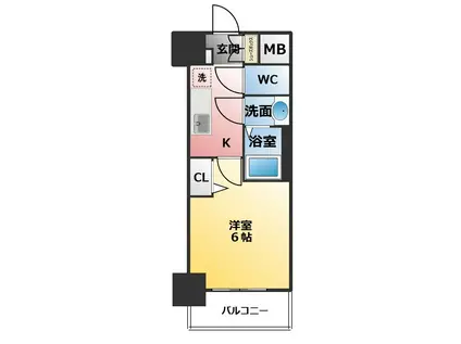 メイクスアート上前津VI(1K/9階)の間取り写真