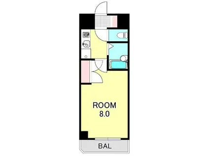 アイランド小野山(1K/7階)の間取り写真