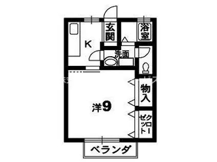 ドリームN(1K/2階)の間取り写真