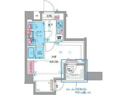 GENOVIA東向島IV(1K/2階)の間取り写真