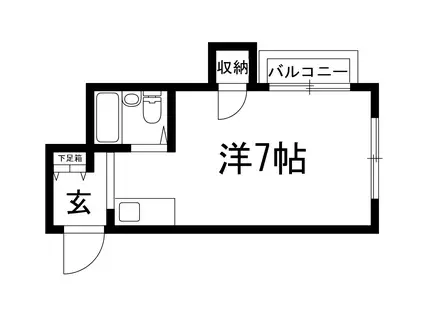 ハイツホリデー(ワンルーム/1階)の間取り写真