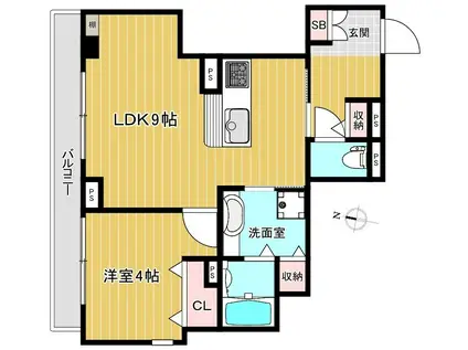 PALACE OGIKUBO(1LDK/2階)の間取り写真