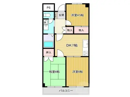 アビタ昭和(3DK/4階)の間取り写真