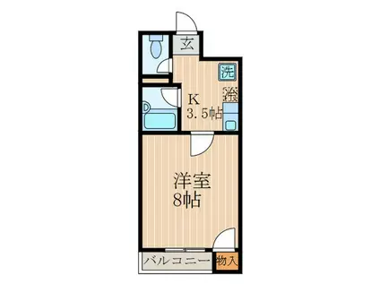 MORE室町(1K/1階)の間取り写真