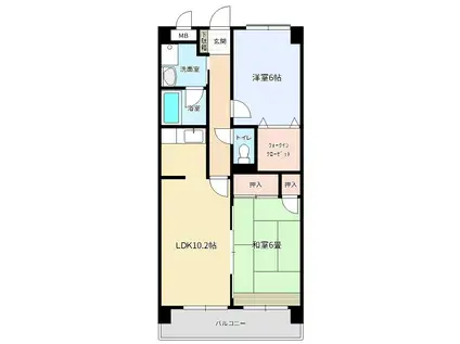 メゾンプチボア(2LDK/3階)の間取り写真