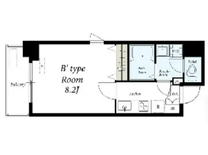 リブリ・新丸子(1K/3階)の間取り写真