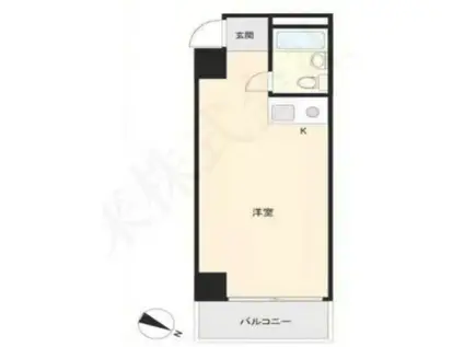 パークサイド日本橋(ワンルーム/5階)の間取り写真