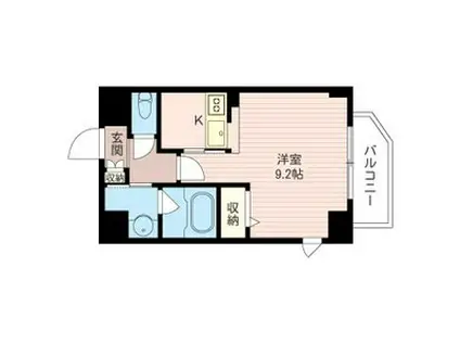 ウッドベル(1K/2階)の間取り写真