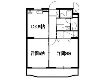 松下細島ライフ(2DK/3階)の間取り写真