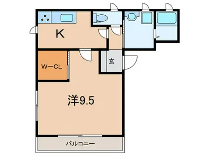 M′S CUBE(1K/1階)の間取り写真
