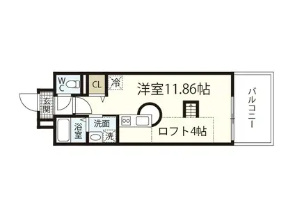 YSKBLD(ワンルーム/6階)の間取り写真