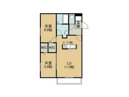 RERA BELLA(2LDK/4階)の間取り写真