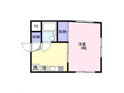 ファミール北沢(1K/2階)の間取り写真