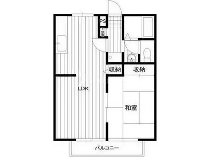 BEEコート大宮III(1LDK/1階)の間取り写真