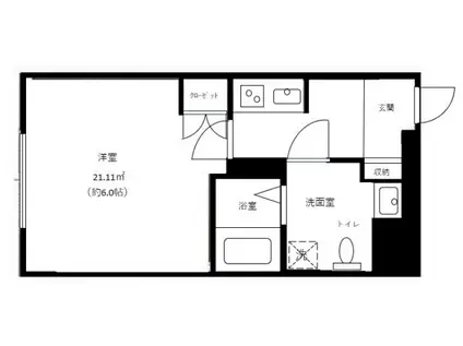 レ・メゾン白楽(1K/5階)の間取り写真