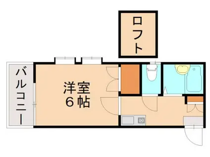 リバティ折尾(1K/1階)の間取り写真