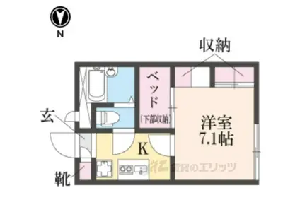 レオパレスK・K(1K/2階)の間取り写真