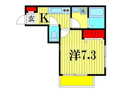 MSキリンハウス(1K/1階)の間取り写真