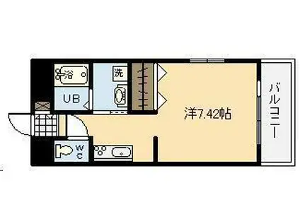 ALTE MEISTER 橘通(1K/6階)の間取り写真