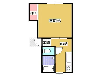 アーバン高州(1K/1階)の間取り写真