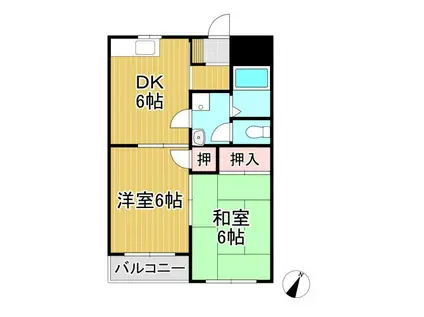 ABCハイツ(2DK/3階)の間取り写真