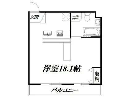 アルコ12(ワンルーム/5階)の間取り写真