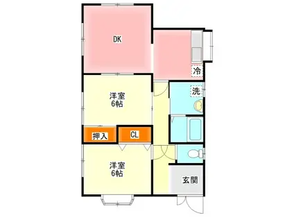 久井アパート(3DK/1階)の間取り写真