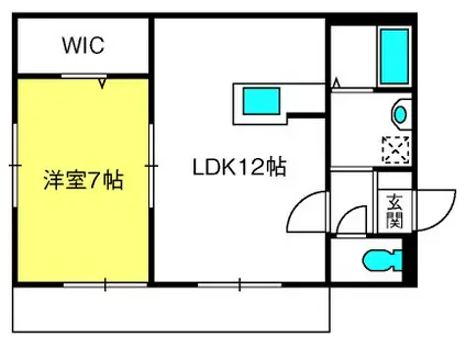 エスペランサ大宮(1LDK/3階)の間取り写真