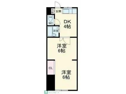 ハイム富士塚(1DK/1階)の間取り写真