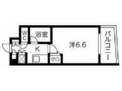 スパシエ八王子クレストタワー(1K/3階)の間取り写真