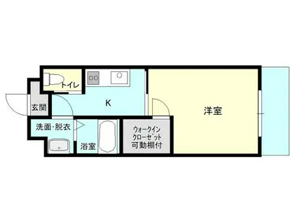 セノン石垣(1K/2階)の間取り写真