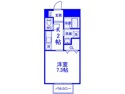 コーコ日吉本町(1K/1階)の間取り写真
