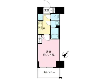 エスリード新栄グランラグジェ(1K/6階)の間取り写真