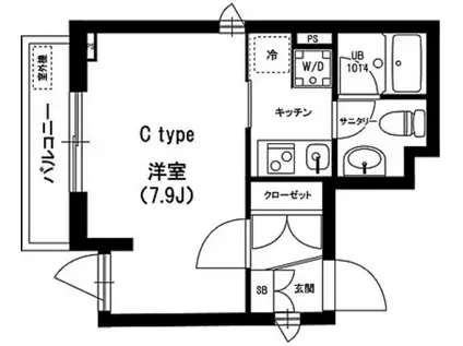 リブリ・LAVARIE国分寺(1K/3階)の間取り写真