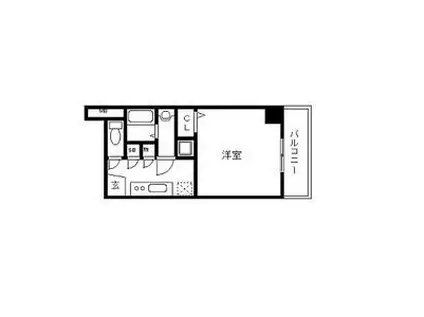 グランバッソ博多(1K/6階)の間取り写真