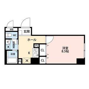 クラウザン徳川(1K/7階)の間取り写真