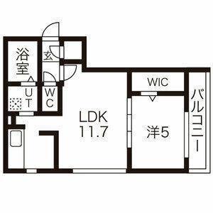 プレオン ウエストロカ(1LDK/1階)の間取り写真