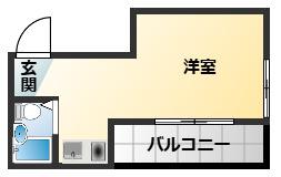 山口ビル(ワンルーム/4階)の間取り写真