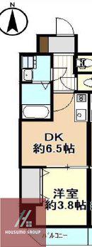 GARDENIA城東(1DK/10階)の間取り写真