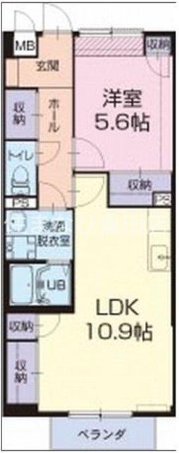 STEPII(1LDK/1階)の間取り写真