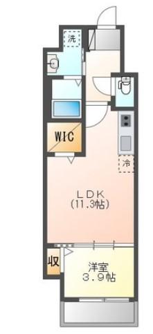 GRAND SOLEIL大須白川(1LDK/10階)の間取り写真
