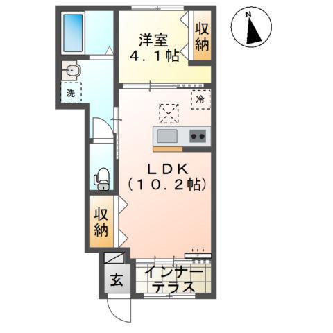 船橋市夏見台1丁目アパート(1LDK/1階)の間取り写真