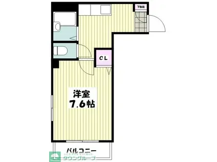 ジョイコート(1K/1階)の間取り写真