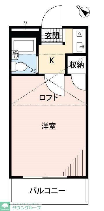 富士見パレス(1K/2階)の間取り写真